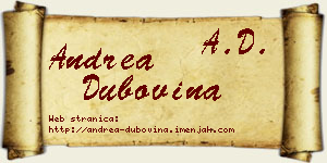 Andrea Dubovina vizit kartica